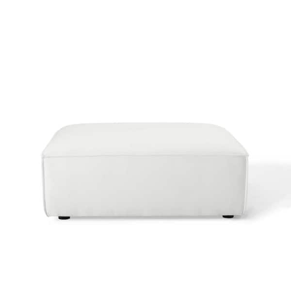 MODWAY Restore 16.5 in. x 41.5 in. x 35 in. White Ottoman