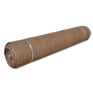 72 in. x 50 ft. Brown Sun Screen Plastic Mesh Shade Fabric Cloth Cover Roll for Outdoor UV Block
