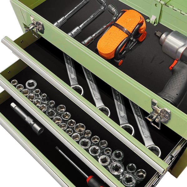 Big Red 20 in. Portable 3-Drawer Steel Tool Box with Metal