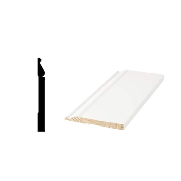 Woodgrain Millwork WM 8718 11/16 in. x 2-3/8 in. x 144 in. Painted Finger-Jointed Poplar Base Moulding