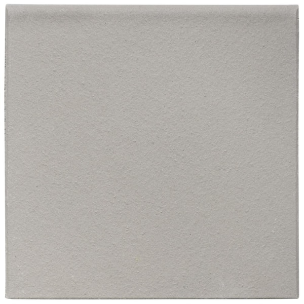 Merola Tile Quarry Bullnose Grey 5-7/8 in. x 5-7/8 in. Matte Ceramic Floor and Wall Tile Trim