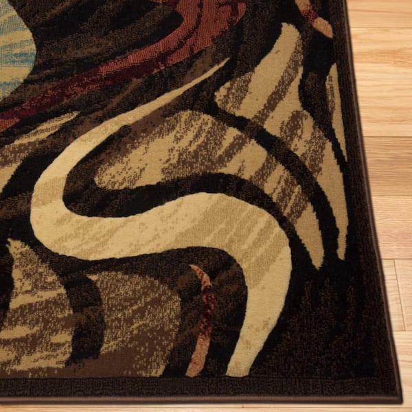 Home Dynamix Area Rug, 5 ft 3 in x hot 7 ft 2 in, Brown/Beige