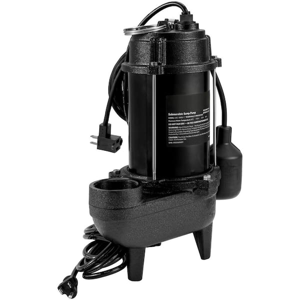 SKYSHALO Sewage Pump, 3/4 HP, 5880 GPH, 1050W, Cast Iron, Submersible, 2 in. Outlet, 10 ft. Float Switch, for Basements
