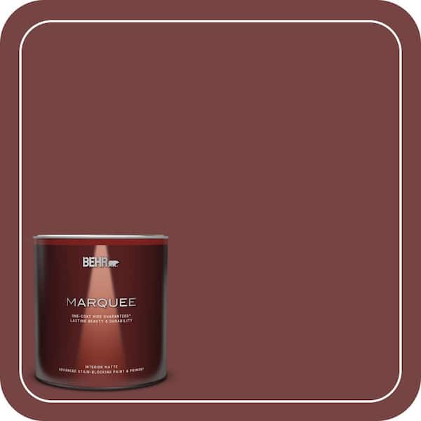 BEHR MARQUEE 1 qt. #S130-7 Cherry Cola Matte Interior Paint & Primer