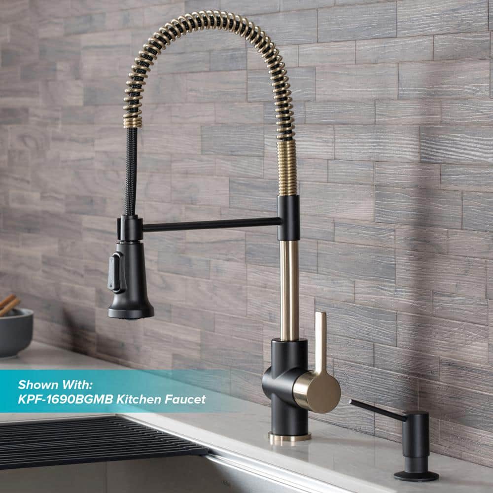 Brushed Brass Kitchen Soap and Lotion Dispenser