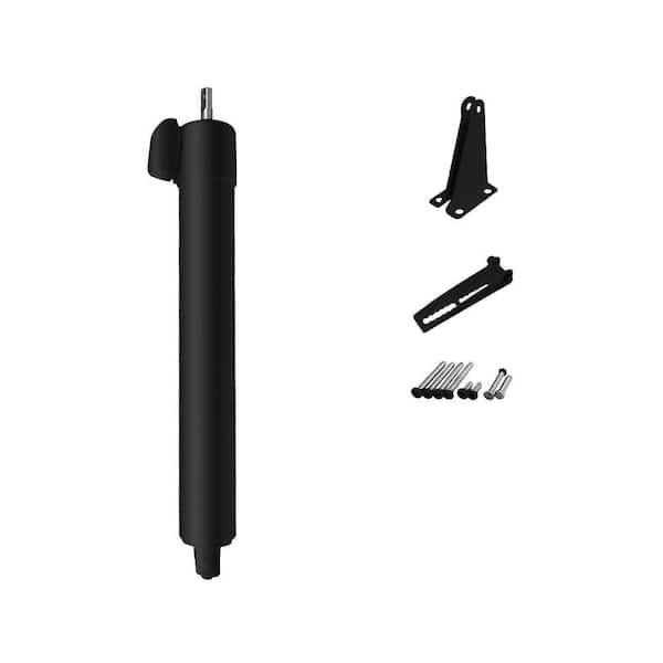 Touch'n Hold Heavy Duty Pneumatic Screen, Storm and Security Door Closer Single Kit - Black