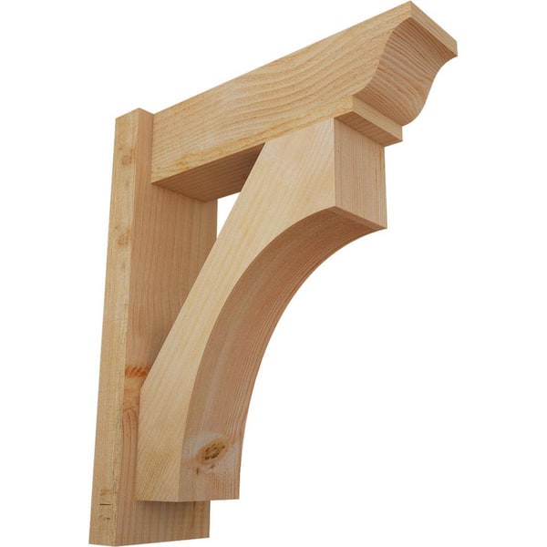 Ekena Millwork 6 in. x 22 in. x 18 in. Douglas Fir Westlake Traditional Rough Sawn Outlooker