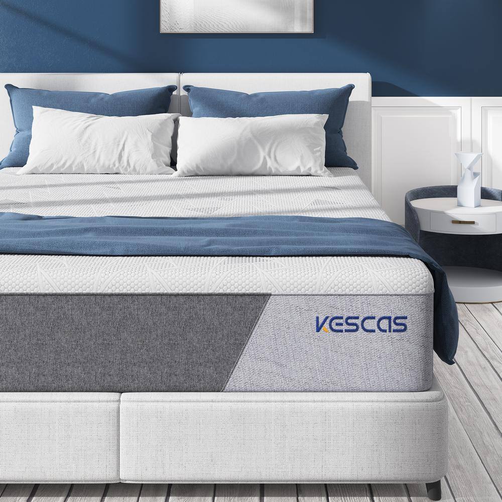 Kescas 12 In Medium Hybrid Gel Memory Foam 7 Zone Innerspring Tight Top Full Mattress Hdkx 7122