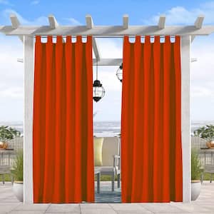 Orange Tap Top Privacy Curtain Panel for Patio Porch Gazebo Cabana, 50" W x 84" L
