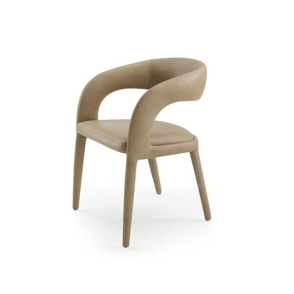 Faerron Tan Leatherette Dining Chair