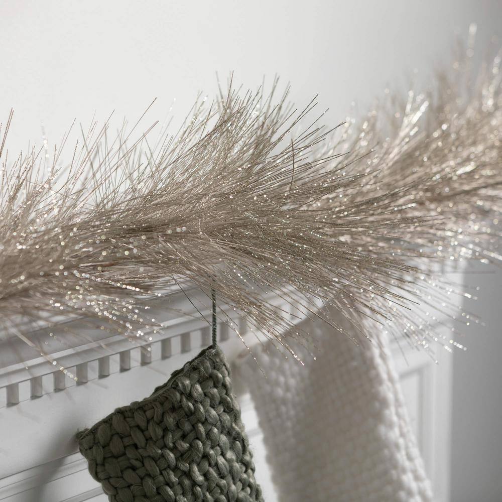 72" Champagne Metallic Artificial Pine Christmas Garland