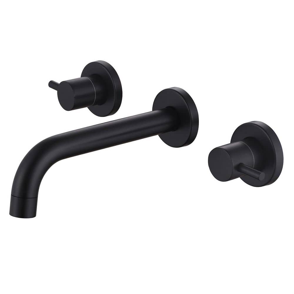 2-Handle Wall-Mount Roman Tub Faucet with Valve 12 GPM Modern 304 Stainless Steel 3 Holes Bathtub Filler in Matte Black price history on PriceWatchPro