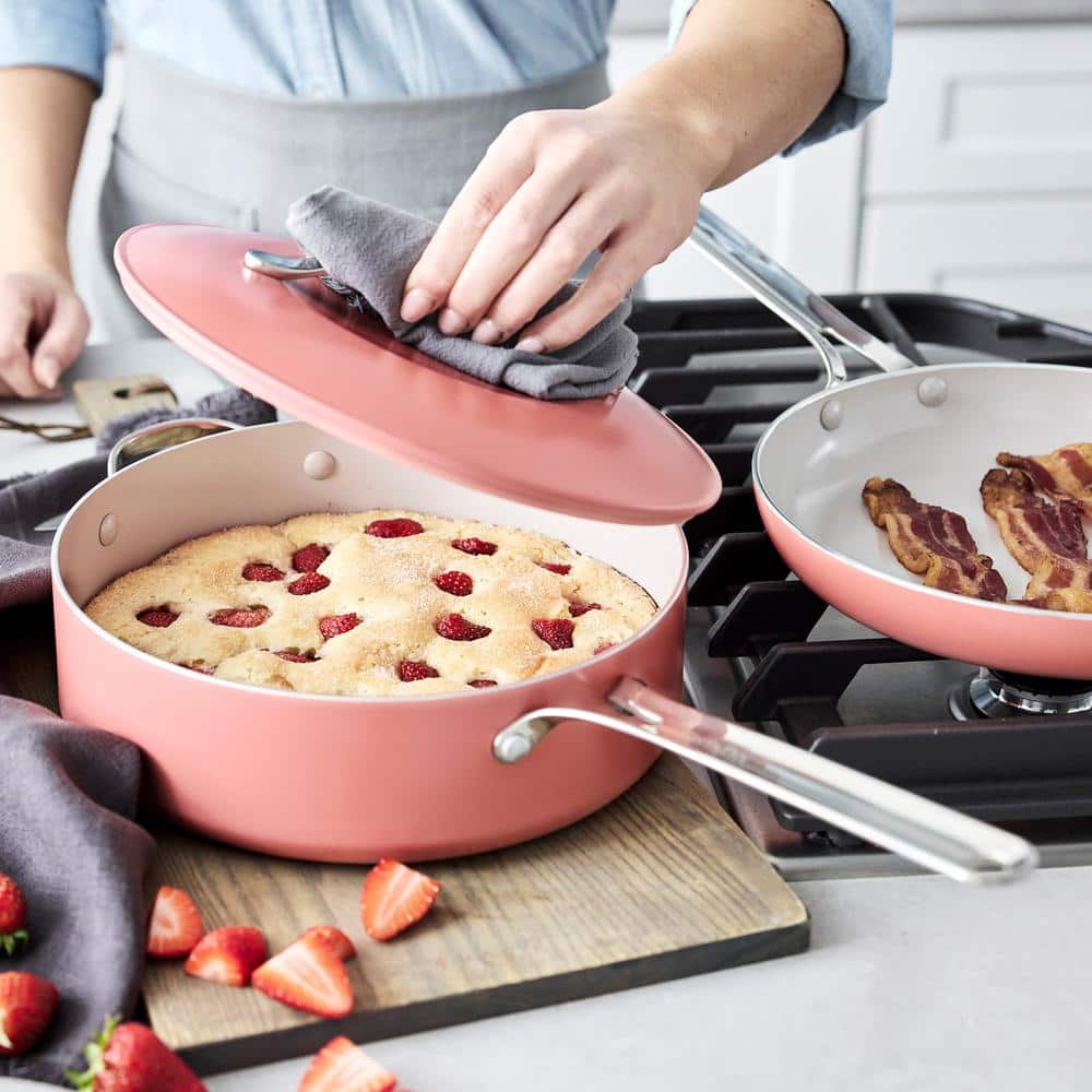 Coral 10-Piece Nonstick Aluminum Cookware Set with Stainless Steel Handles