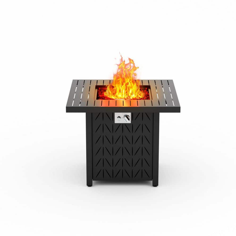 30 in. Square Metal Propane Fire Pit Table for Outdoor Patio – 50,000 BTU Gas Firepit with Lid, Cover and Lava Rocks price history on PriceWatchPro