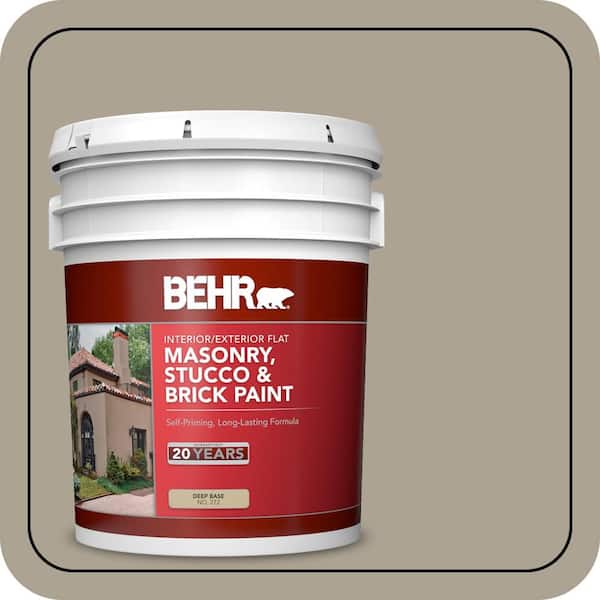 5 gal. #PFC-37 Putty Beige Flat Interior/Exterior Masonry, Stucco and Brick Paint