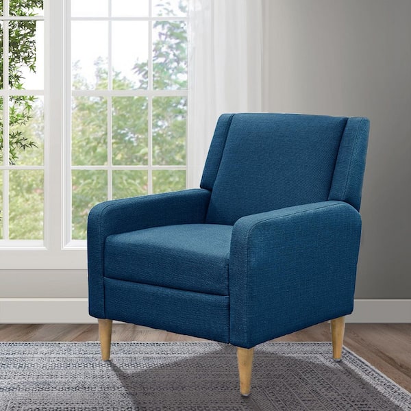 510 Design Juno Denim Blue Arm Chair with Upholstered