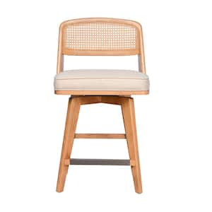 Micah 25 in. Natural Wood Bar Stool