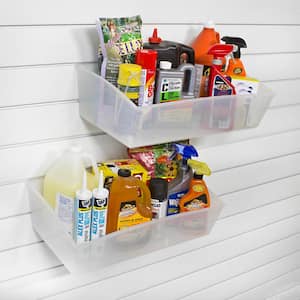 Probin Slatwall XL Clear Storage Bin (2-Pack)