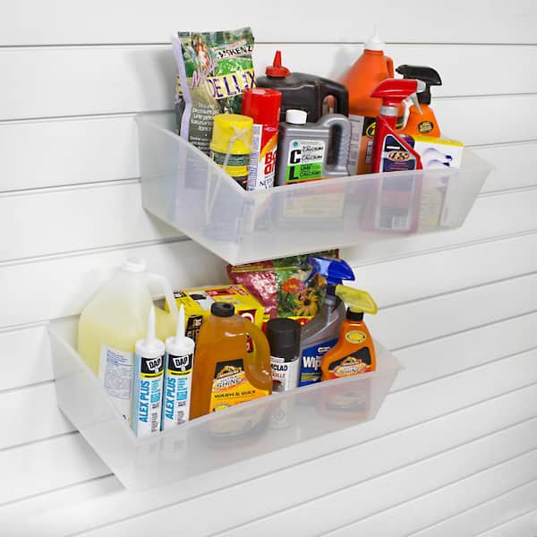 Probin Slatwall XL Clear Storage Bin (2-Pack)