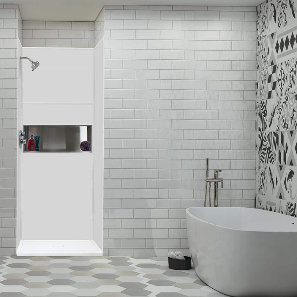White 36'' x 36'' Low Threshold Square Shower Base