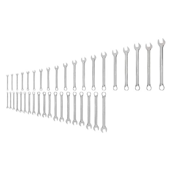 TEKTON Combination Wrench Set, 38-Piece (1/4 - 1-1/4 in., 6-24 mm)
