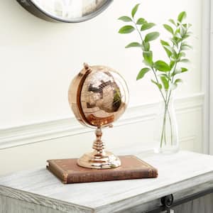 11 in. Rose Gold Aluminum Decorative Globe