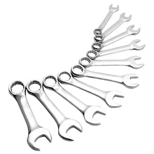 Metric Stubby Combination Wrench Set (10-Piece)
