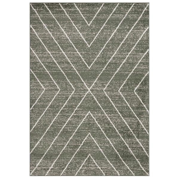 SAFAVIEH Adirondack Dark Green/Ivory 3 ft. x 5 ft. Arrow Area Rug