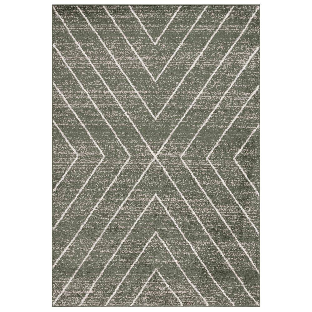 SAFAVIEH Adirondack Dark Green/Ivory 5 ft. x 8 ft. Arrow Area Rug ...