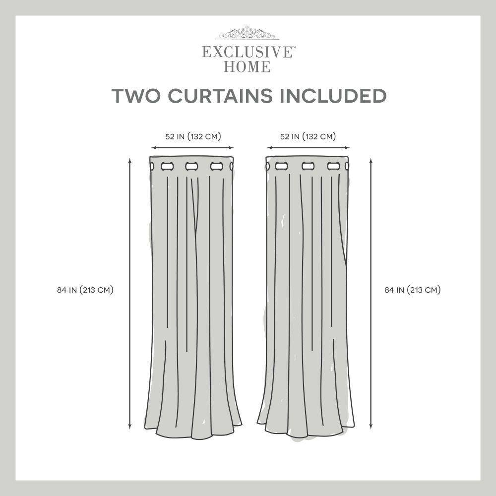 Silver Blackout Grommet Top Curtain Panels, Set of 2