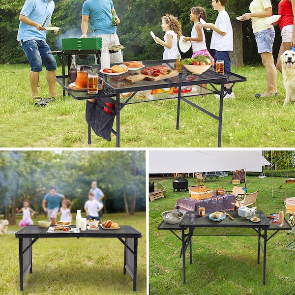 NICE C Camping Table, Grill Table, Folding Camping Table