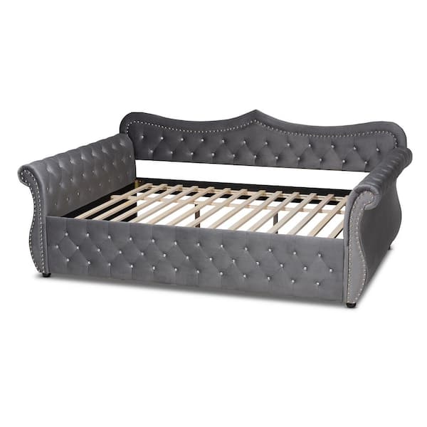 Baxton Studio Abbie Grey Queen Daybed 164-10425-HD - The Home Depot