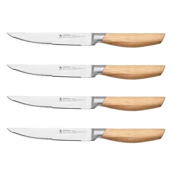 Pakka 4.5 in. Carbon Steel Full Tang Steak Knife 4-Piece Set