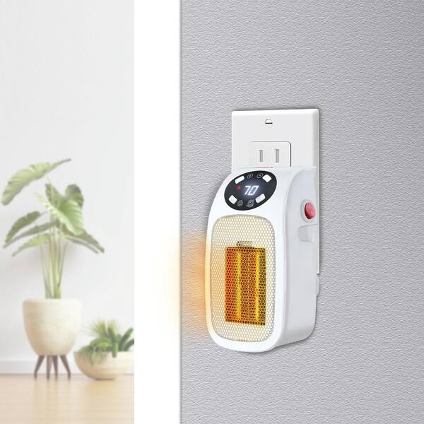 7.87" Ceramic Plug-In Space Heater With LCD Screen – 1500W, ETL Certified
