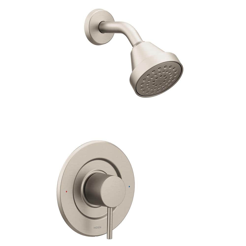 Pulse Square Brushed Nickel Wall Mounted Shower Head