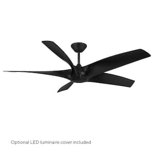 Zephyr 5 62 in. Smart Indoor/Outdoor Matte Black Standard Ceiling Fan with Selectable CCT Integrated LED and Remote