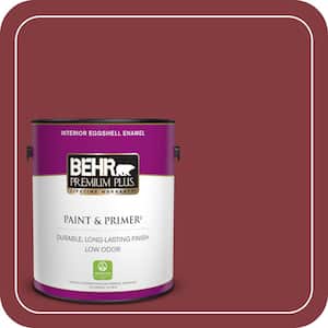 1 gal. #M140-7 Dark Crimson Eggshell Enamel Low Odor Interior Paint & Primer