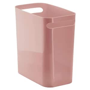 2.4 Gal. Gray Rectangular Plastic Trash Can with Push On Lid HPBZYNWH03 -  The Home Depot