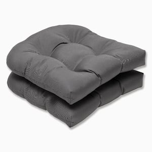 Solid 19 x 19 Outdoor Dining Chair Cushion in Grey (Set of 2)