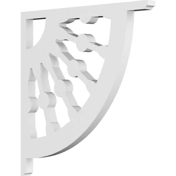 Ekena Millwork 5/8 in. W x 10 in. H x 10 in. D PVC Classic Wagon Wheel Bracket