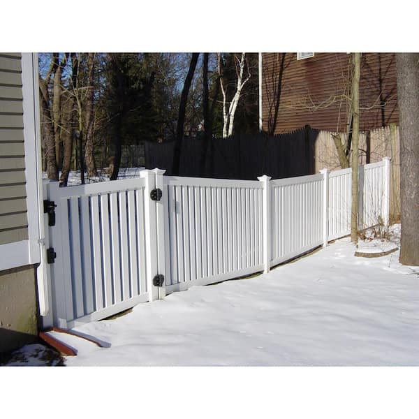 Weatherables Crestview 4 ft. W x 4 ft. H White Vinyl Pool Fence Gate