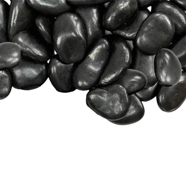 Black 38lbs Polished River Rocks-1-3"Large Polished River Rocks for Landscaping, Gardens, Plants Pots, Vases, Crafts