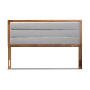 Dexter Light Grey and Walnut Brown King Headboard