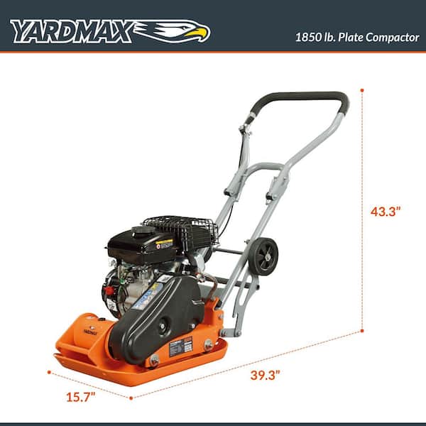 YARDMAX 1850 lb. Compaction Force Plate Compactor YC0850 - The