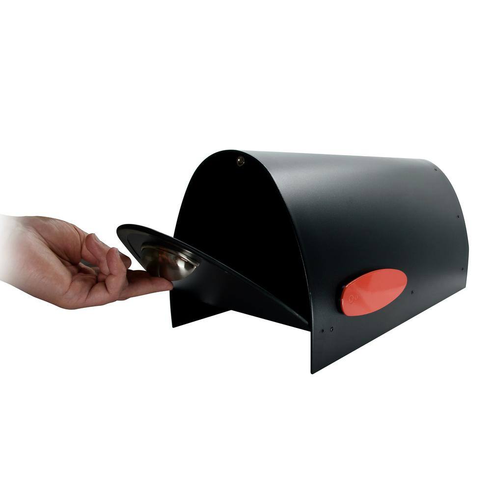 Large Black Stainless Steel Modern Postbox