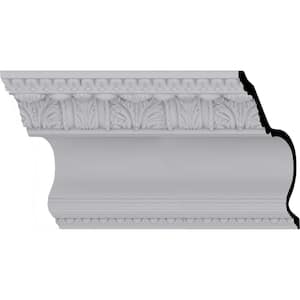 10-1/2 in. x 13 in. x 94-1/2 in. Polyurethane Egg and Dart Acanthus Crown Moulding
