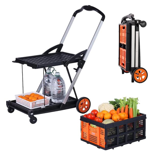 VEVOR Multi Use Functional Collapsible Cart 198 lbs. Capacity 2 