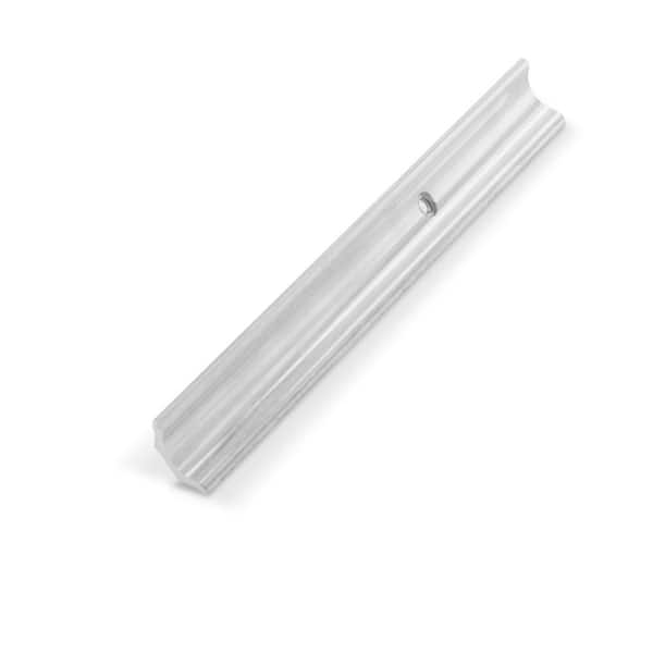 3/4 in. D x 3/4 in. W x 36 in. L Shiny Mechanical Polish Aluminum Cove Trim Moulding with Countersunk Holes (4-Pack)