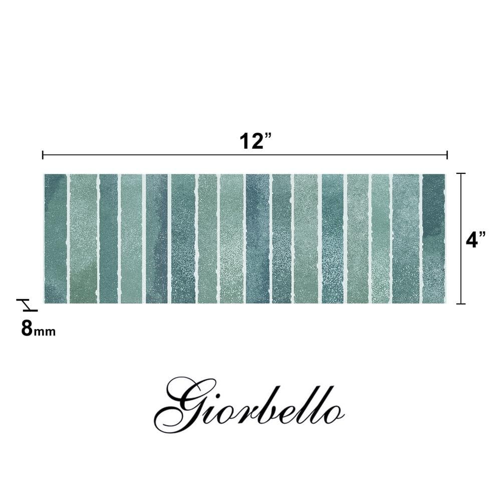 Colorido Green Glossy Ceramic 4x12 Wall Tile
