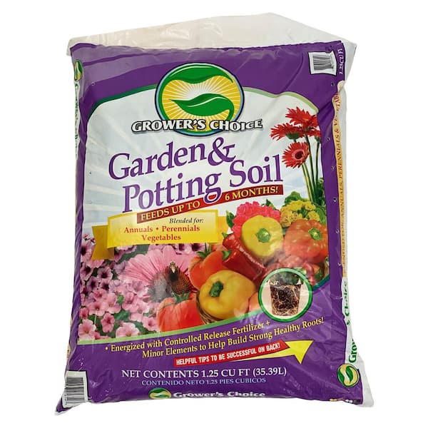 Pure Beauty Farms Grower's Choice Garden Potting Soil Annuals Perrenials Vegetables 1.25 Cu. Ft. Flowering Mix